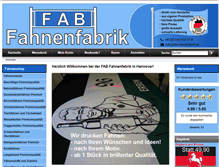 Tablet Screenshot of fab-fahnenfabrik.de